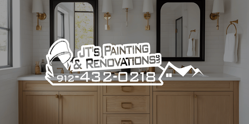 a beautifully painted bathroom vanity